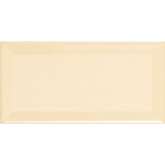 Керамогранит Плитка METRO Biselado Crema Brillo 10x20