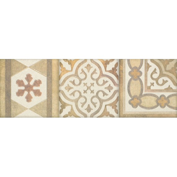 Керамогранит Плитка Ros. 9512 COMPOSICION RETRO II ARENA 30x90