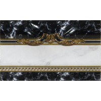 Плитка  Siracusa Sofia Negro Zocalo 15x25