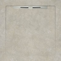 Поддоны Geometrics Taupe Slope Line 90x90