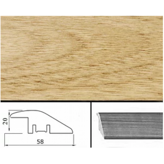 Профили и пороги Порог выравнивающий Дуб, 1,6 м