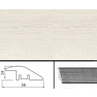 Порог выравнивающий Дуб Белый, 1,6 м