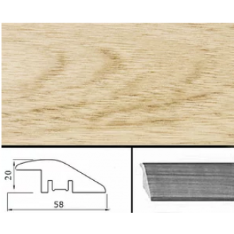 Порог выравнивающий Дуб без лака, 1,6 м