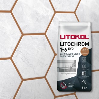 Смеси и затирки Litochrom 1-6 Evo LE.315 Светло-коричневый 2кг