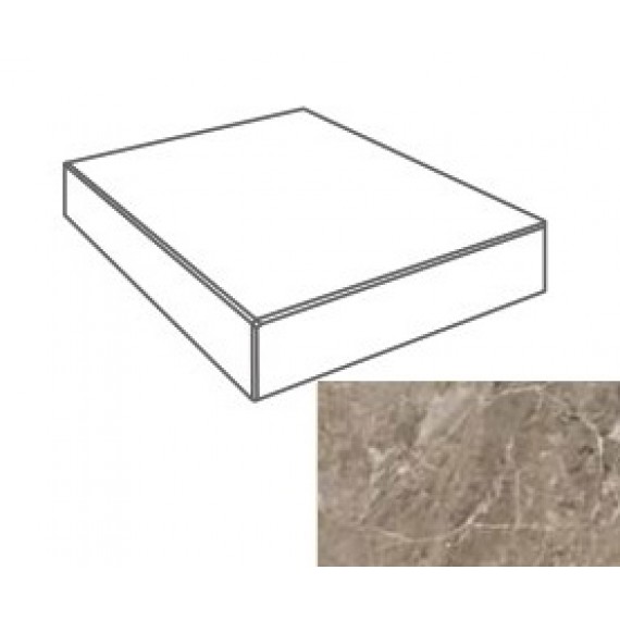 Керамогранит Ступени 240576 MARBLE ANGOLARE GRIGIO LAP 32,5x32,5