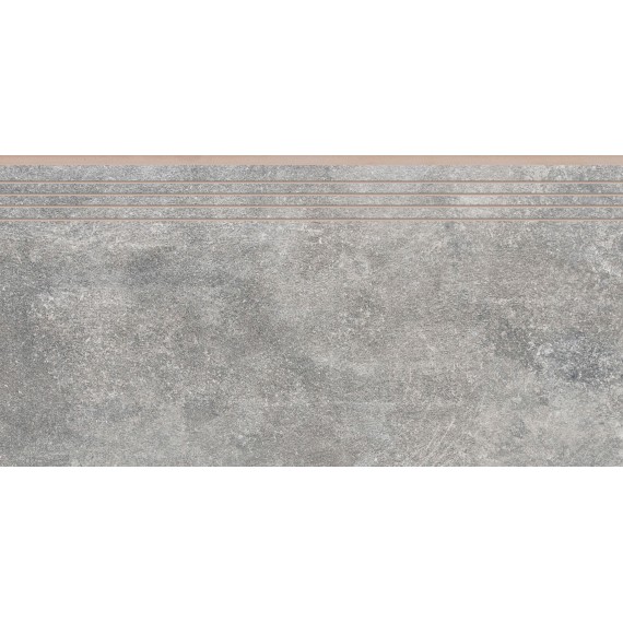 Керамогранит Ступени 35968 MONTEGO GRAFIT Ступень прямая 59.7x29.7x0.85