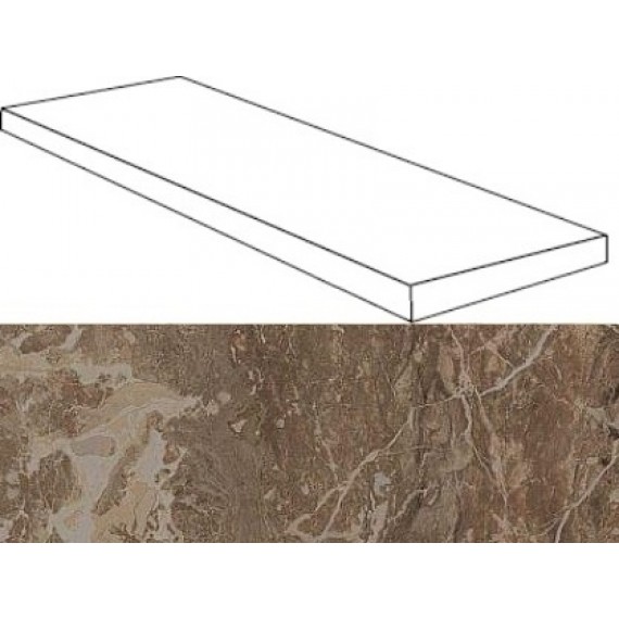 Керамогранит Ступени 620070000928 Privilege Moka Scalino Angolare SX 33х120