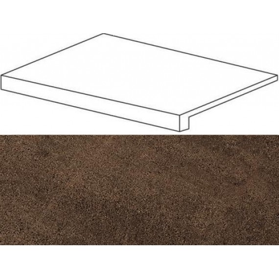 Керамогранит Ступени 620070001112 Moka Scalino Frontale Lap 33x60