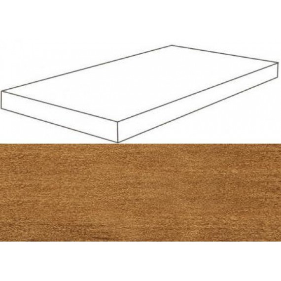 Керамогранит Ступени 620070001151 Verity Cognac Scalino Angolare DX 33x120