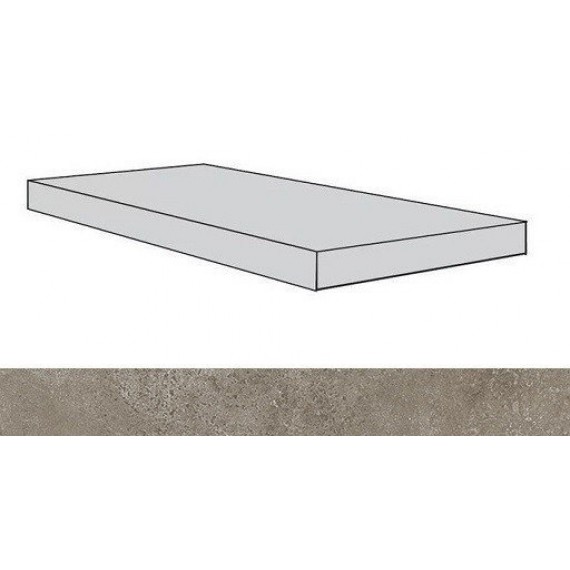 Керамогранит Ступени 620070001323 Drift Light Grey Scal.60 Ang.Sx/Дрифт Лайт Грей Ступ.60 Угл.Лев 33x60