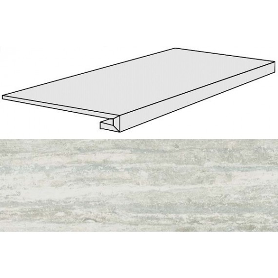 Керамогранит Ступени 748328 Travertini White Gradino Matte 33x120x3