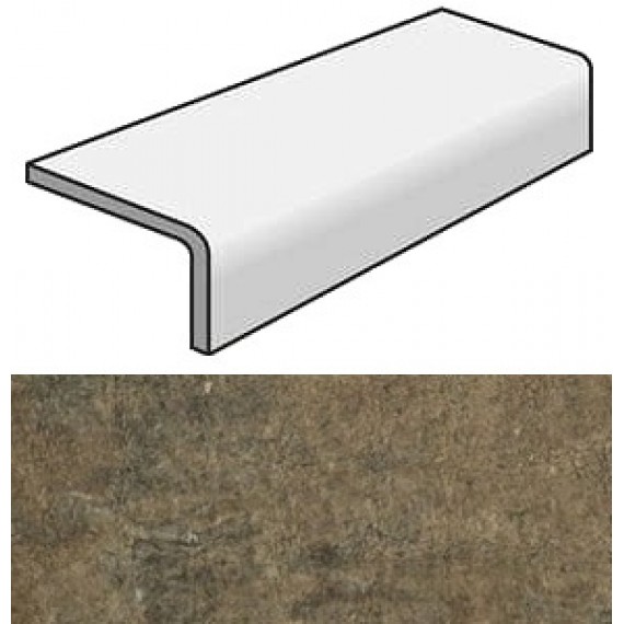 Керамогранит Ступени 755958 Matieres Brun Elemento Elle Strutturato 15x30x4