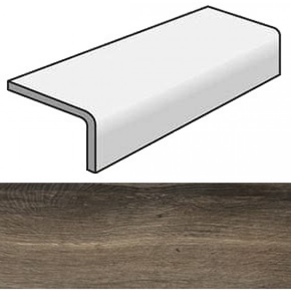 Керамогранит Ступени 756096 Planches Choco Elemento Elle Strutturato 15x60x6