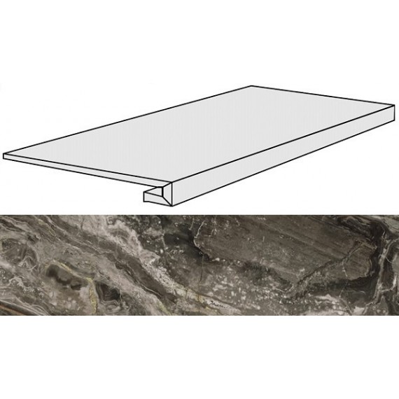 Керамогранит Ступени 756343 Prexious Dream Arabesque Gradino Glossy 33x120x3