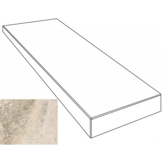 Керамогранит Ступени 76100 GRADONE ANGOLARE SX CREMA 4x32x80