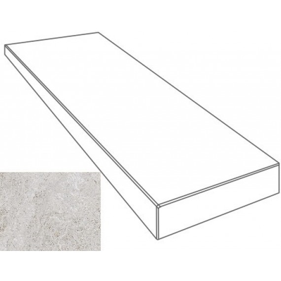 Керамогранит Ступени 76101 GRADONE ANGOLARE SX BIANCO 4x32x80