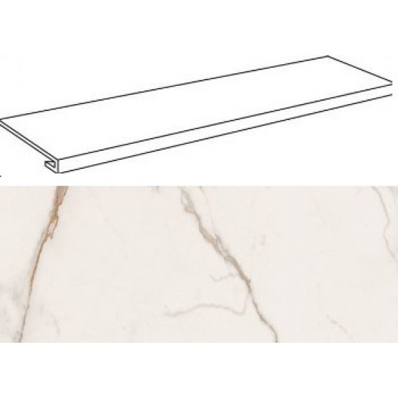 Керамогранит Ступени CAL BO G90 BIANCO 90x32.5
