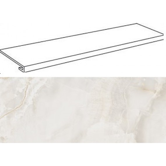 Керамогранит Ступени ONICE G90 BIANCO 90x32.5