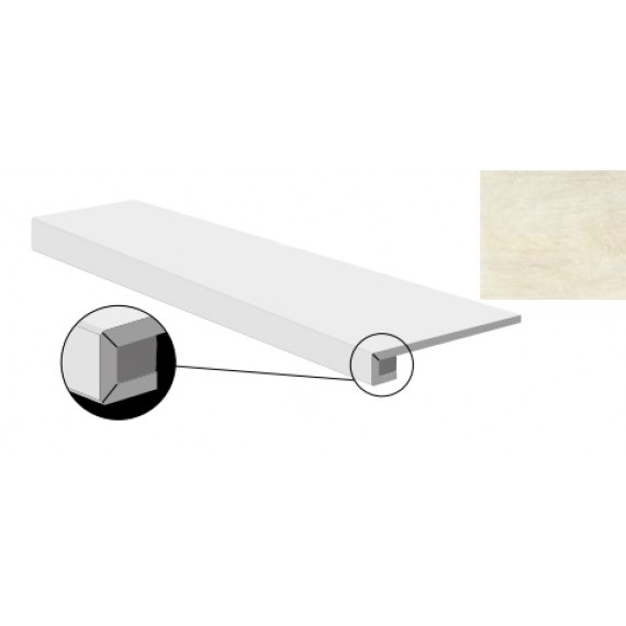 Керамогранит Ступени SWKS131 COSTA RETTA STEAM WORK IVORY 30x120