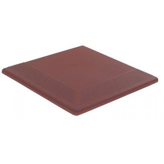 Керамогранит Ступени Stopnica narozna burgund plus 300*300*11