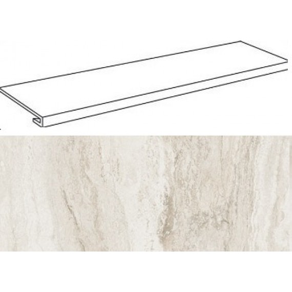Керамогранит Ступени TRA ON G90 BIANCO 90x32.5