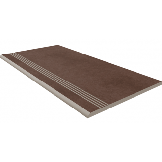 Ступень CA03 Cave Brown неполированный с насечками 30x60