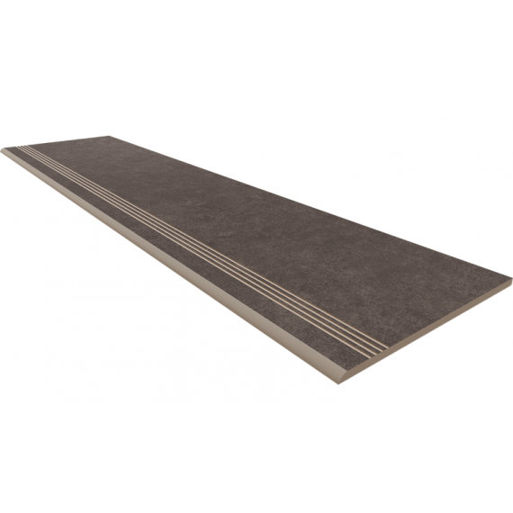 Ступени Ступень CA05 Cave Anthracite неполированный с насечками 30x120