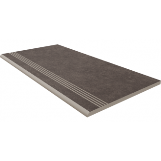 Ступень CA05 Cave Anthracite неполированный с насечками 30x60