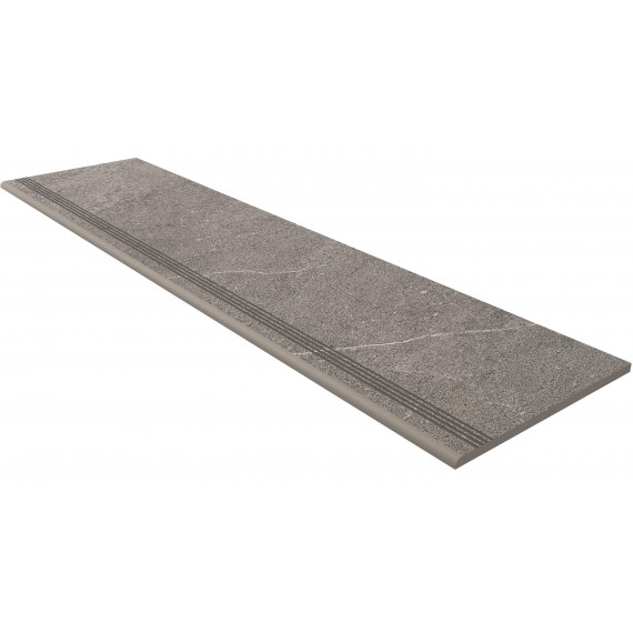 Керамогранит Ступень GB02 Gabbro неполированная с насечками 30x120x1