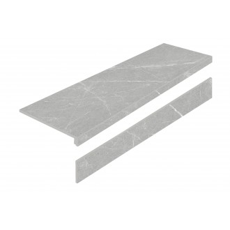 Ступень L Dakota Gris AS с подступенником 32x120