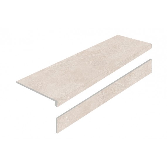 Керамогранит Ступень L Limestone Crema AS с подступенником 32x120