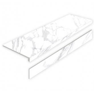 Ступень L Statuario Calipso Matt с подступенником 32x120