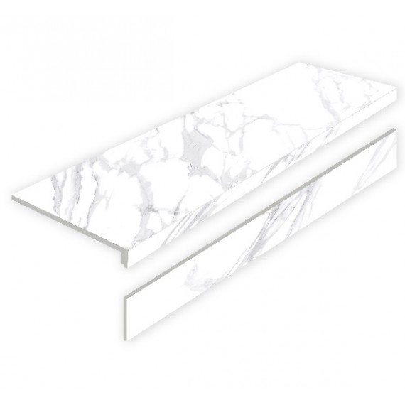 Ступени Ступень L Statuario Calipso Matt с подступенником 32x120