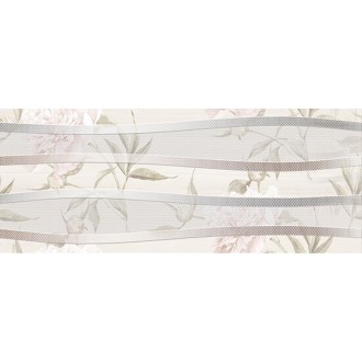 Турин Цветы светло-бежевый 20х50