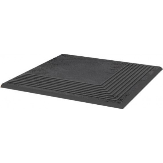 Клинкер ная плитка Ступень угловая SEMIR Grafit 30x30