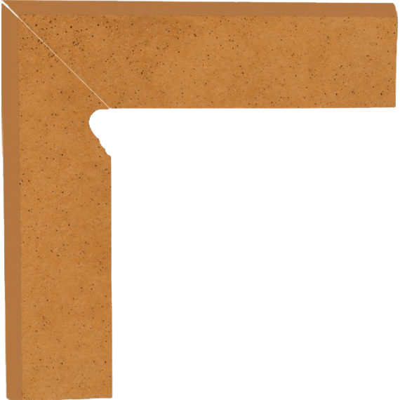Клинкер ная плитка Aquarius Beige Цоколь левый (B+A) 30х8,1
