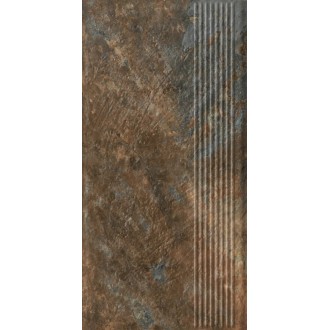 ная плитка Ardis Rust Stopnica Prosta Struktura Mat 30x60