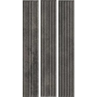 ная плитка Carrizo Basalt Elewacja Struktura Stripes Mix Mat 40x6,6