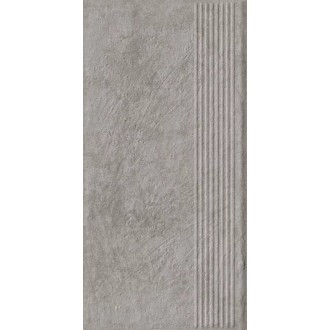 ная плитка Carrizo Grey Stopnica Prosta Struktura Mat 30x60