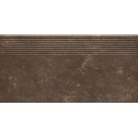 ная плитка Ilario Brown Ступень простая MAT 30х60