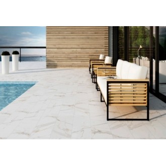 ная плитка Marbles Calacatta Tabica 15x120