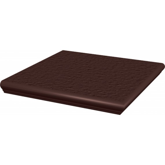Клинкер ная плитка Natural Brown Duro Ступень наружная с капиносом 33х33