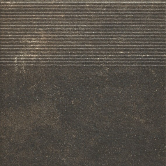 Клинкер ная плитка Scandiano Brown Ступень простая структурная 30х30