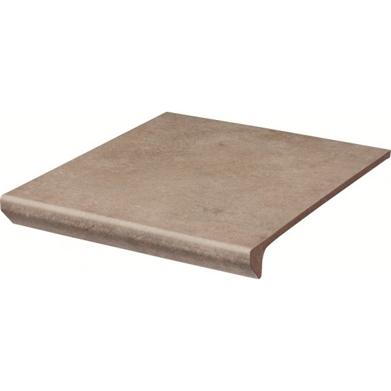 Клинкер ная плитка Viano Beige Ступень простая с капиносом MAT 30х33