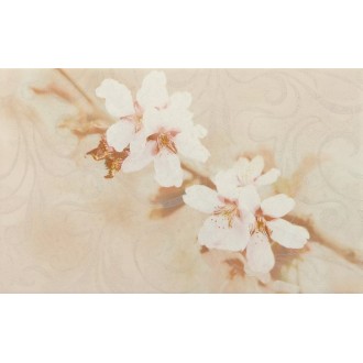 010301001872 Плитка Сакура коричневый декор 01 25х40