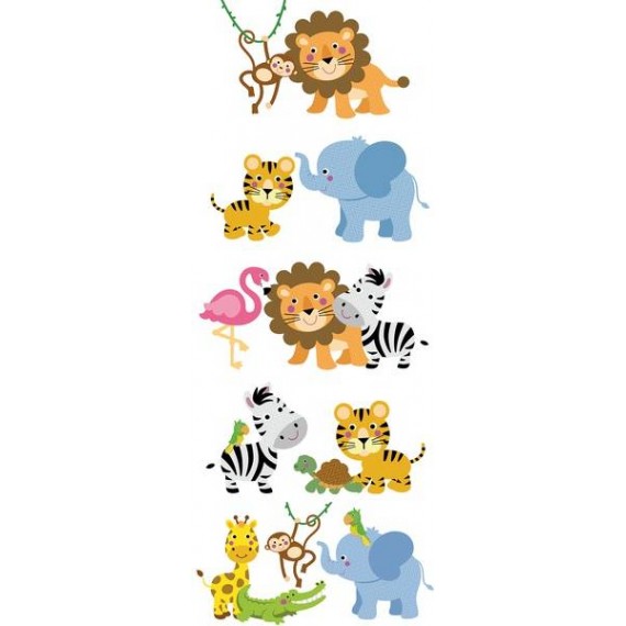 Керамическая плитка 06-01-1-52-05-01-3026-0 Плитка Панно Kids Safari 40х100
