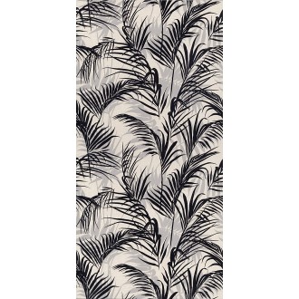 11134R Плитка Тропикаль листья чёрный обрезной 30х60