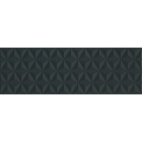 12121R Плитка Диагональ черный структура обрезной 25x75