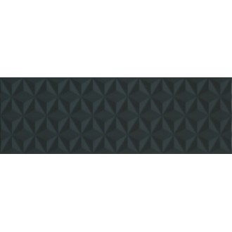 12121R Плитка Диагональ черный структура обрезной 25x75