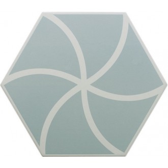 127009 FANCY WAVES BLUE R10 20x23